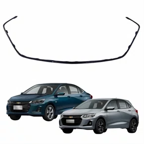 Friso Grade Radiador Inferior Gm Onix Hatch Sedan Plus 2020 Até 2024 Black Piano