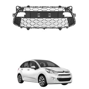 Grade Parachoque Citroen C3 2013 até 2021 Central sem Tampa de Reboque e sem Friso