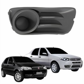 Grade Parachoque Fiat Palio Siena G3 2008 2009 2010 2011 2012 Sem Furo Cinza Lado Direito Passageiro