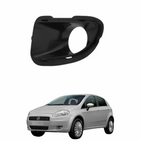 Grade Parachoque Fiat Punto 2008 2009 2010 2011 2012 com Furo Preto Lado Esquerdo Motorista