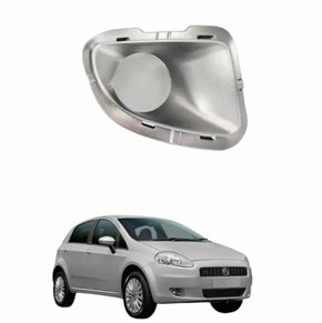 Grade Parachoque Fiat Punto 2008 2009 2010 2011 2012 sem Furo Prata Lado Direito Passageiro