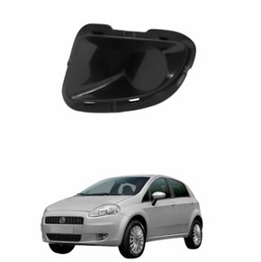 Grade Parachoque Fiat Punto 2008 até 2012 sem Furo Preto Lado Esquerdo Motorista