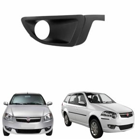 Grade Parachoque Fiat Siena El Palio Weekend 2013 até 2016 com Friso Preto Lado Direito Passageiro