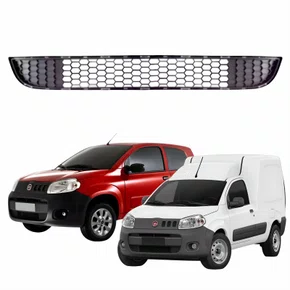 Grade Para-choque Central Fiat Uno Vivace 2011 Até 2014 Fiorino 2014 Até 2019 Cinza