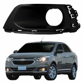 Moldura Grade Farol Auxiliar Gm Cobalt 2016 2017 2018 2019 2020 Com Furo Lado Esquerdo Motorista