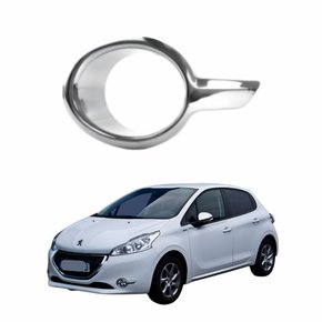 Grade Parachoque Peugeot 208 2013 2014 2015 com Furo Cromada Lado Esquerdo Motorista