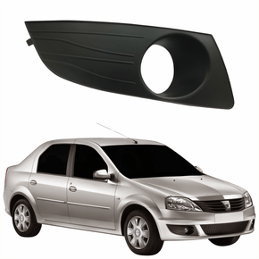 Grade Parachoque Dianteiro Renault Logan 2011 2012 2013 2014 Com Furo Lado Direito Passageiro