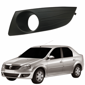 Grade Parachoque Dianteiro Renault Logan 2011 2012 2013 2014 Com Furo Lado Esquerdo Motorista
