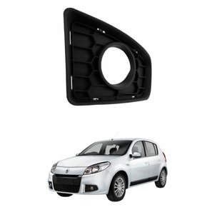 Grade Parachoque Renault Sandero 2012 2013 2014 com Furo Lado Esquerdo Motorista