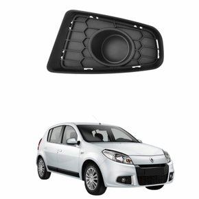 Grade Parachoque Renault Sandero 2012 2013 2014 sem Furo Lado Direito Passageiro