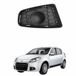 Grade Parachoque Renault Sandero 2012 2013 2014 sem Furo Lado Esquerdo Motorista