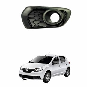 Grade Parachoque Renault Sandero 2015 2016 2017 2018 com Furo Lado Esquerdo Motorista