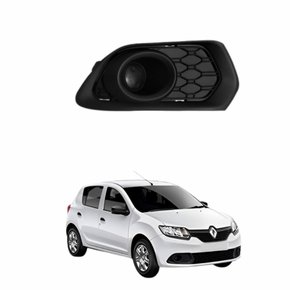 Grade Parachoque Renault Sandero 2015 2016 2017 2018 sem Furo Lado Direito Passageiro