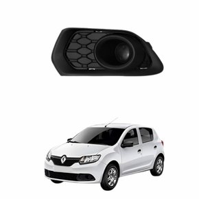 Grade Parachoque Renault Sandero 2015 2016 2017 2018 sem Furo Lado Esquerdo Motorista