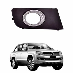 Grade Parachoque Vw Amarok 2010 2011 2012 2013 2014 2015 2016 com furo com aro Cromado Lado Direito Passageiro