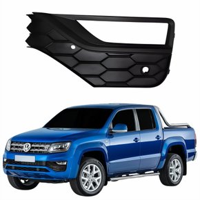 Grade Parachoque Vw Amarok 2017 Até 2021 Com Furo Com Sensor Lado Esquerdo Motorista