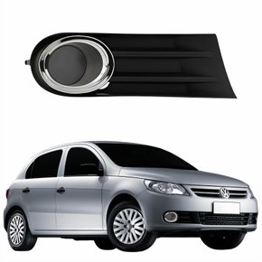 Grade Parachoque Vw Gol G5 2008 2009 2010 2011 2012 Sem Furo Friso Cromado Lado Direito Passageiro