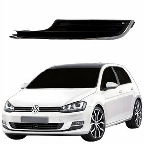 Grade Inferior Parachoque Vw Golf 2014 2015 2016 2017 Com Moldura Cromada Lado Esquerdo Motorista
