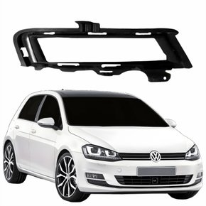 Grade Superior Parachoque Vw Golf 2014 2015 2016 2017 Com Moldura Cromada Lado Direito Passageiro