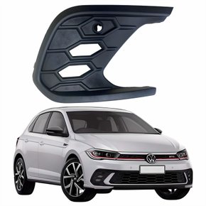 Moldura Grade Farol Auxiliar Vw Polo Gts 2024 2025 Com Furo Lado Direito Passageiro