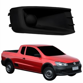 Grade Parachoque Vw Saveiro G6 2013 2014 2015 2016 Sem Furo Lado Direito Passageiro