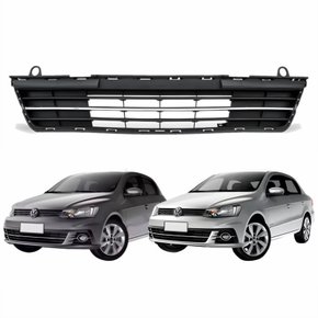 Grade Parachoque Central Vw Gol Voyage G7 2016 Até 2018 Com Friso Cromado