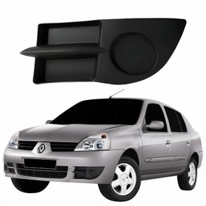 Grade Parachoque Dianteiro Renault Clio Sedan 2006 Até 2012 Sem Furo Lado Esquerdo Motorista