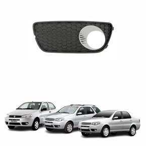 Grade Parachoque Fiat Palio Siena Weekend G3 2004 Até 2007 Com Furo Lado Esquerdo Motorista