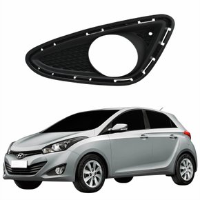 Grade Parachoque Hyundai Hb20 2012 2013 2014 2015 Com Furo Lado Esquerdo Motorista
