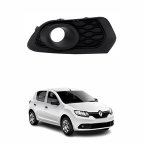 Grade Parachoque Renault Sandero 2014 até 2018 Com Furo Lado Direito Passageiro