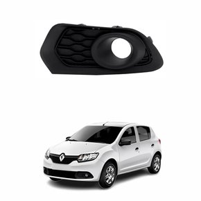 Grade Parachoque Renault Sandero 2014 até 2018 Com Furo Lado Esquerdo Motorista