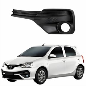 Grade Parachoque Toyota Etios 2017 2018 2019 2020 Com Furo Lado Esquerdo Motorista