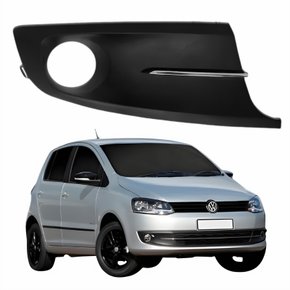 Grade Parachoque Vw Fox 2011 Até 2014 Com Furo Com Friso Cromado Lado Direito Motorista