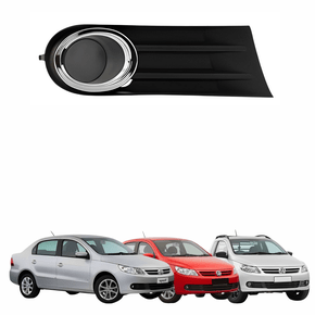 Grade Parachoque Vw Gol G5 2008 2009 2010 2011 2012 sem Furo Aro Cromado Lado Direito Passageiro