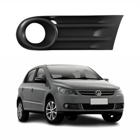 Grade Parachoque Vw Gol G5 2009 Até 2013 Com Furo Preta Lado Direito Passageiro