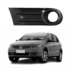 Grade Parachoque Vw Gol G5 2009 Até 2013 Com Furo Preta Lado Esquerdo Motorista