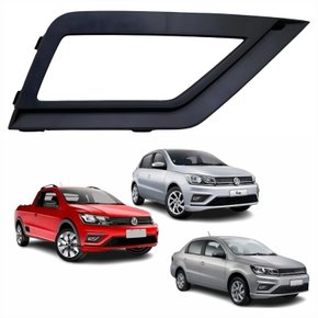 Grade Parachoque Vw Gol Voyage G8 Saveiro G7 2017 Até 2023 Com Furo Lado Direito Passageiro
