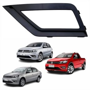 Grade Parachoque Vw Gol Voyage G8 Saveiro G7 2017 Até 2023 Com Furo Lado Esquerdo Motorista