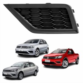 Grade Parachoque Vw Gol Voyage G8 Saveiro G7 2017 Até 2023 Sem Furo Lado Esquerdo Motorista