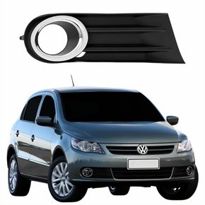 Grade Parachoque Vw Gol G5 2008 2009 2010 2011 2012 Com Furo Friso Cromado Lado Direito Passageiro