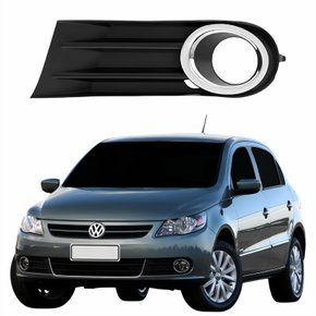 Grade Parachoque Vw Gol G5 2008 2009 2010 2011 2012 Com Furo Friso Cromado Lado Esquerdo Motorista