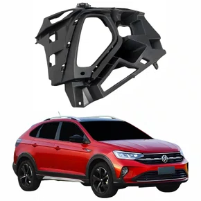 Grade Parachoque Vw Nivus 2019 Até 2024 Com Furo Lado Direito Passageiro