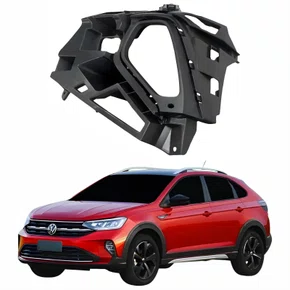 Grade Parachoque Vw Nivus 2019 Até 2024 Com Furo Lado Esquerdo Motorista