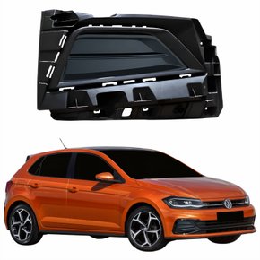 Grade Parachoque Vw Polo 2017 2018 2019 2020 Sem Furo Lado Direito Passageiro