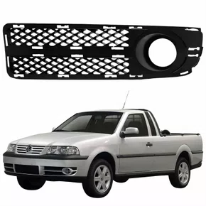 Grade Parachoque Vw Saveiro G3 2003 2004 2005 Com Furo Fase 2 Lado Esquerdo Motorista