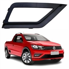Grade Parachoque Vw Saveiro G7 2017 Até 2023 Com Furo Lado Direito Passageiro