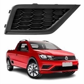 Grade Parachoque Vw Saveiro G7 2017 Até 2023 Sem Furo Lado Direito Passageiro