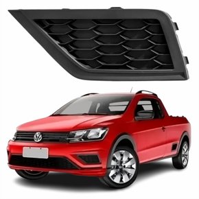 Grade Parachoque Vw Saveiro G7 2017 Até 2023 Sem Furo Lado Esquerdo Motorista