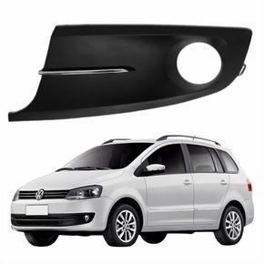 Grade Parachoque Vw Spacefox 2011 Até 2014 Com Furo Com Friso Cromado Lado Esquerdo Motorista