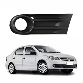 Grade Parachoque Vw Voyage G5 2009 Até 2013 Com Furo Preta Lado Direito Passageiro